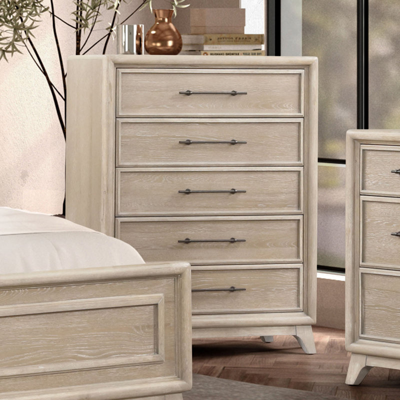 37.6" W Transitional Chest, Oak