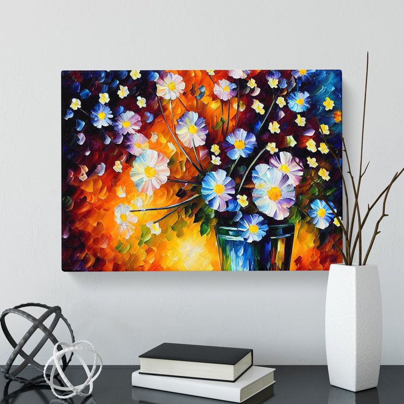 Mixed Flowers Vol.1 Abstract - Wrapped Canvas Painting, 35cm H x 50cm W x 3cm D