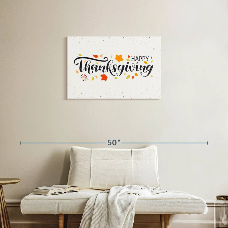 Cursive Thanksgiving Greeting, H 20 po x l 30 po
