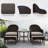 2-Person Elbart Wicker Patio Conversation Set with Side Table，Ottoman & Beige Cushions-1589519211