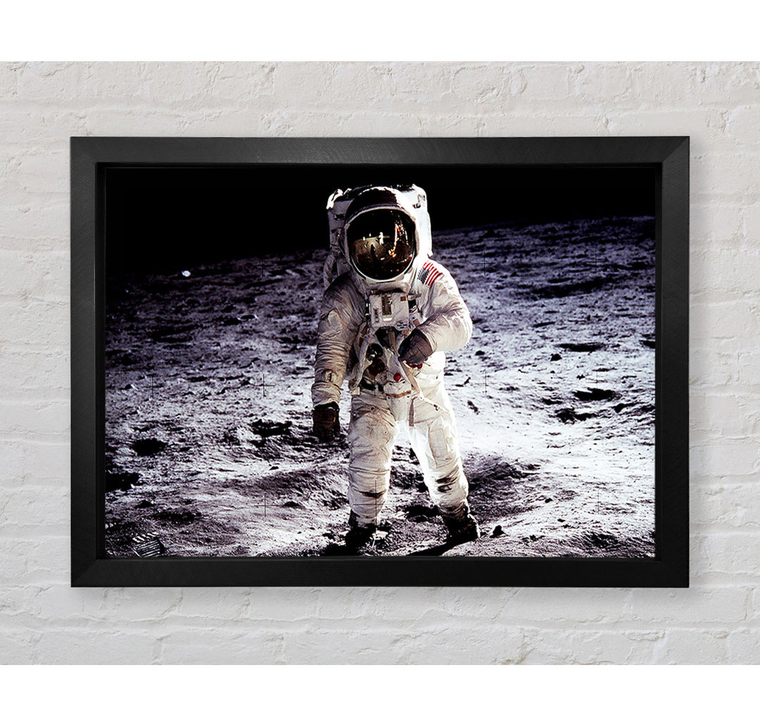 Spaceman On The Moon Gerahmter Druck Wandkunst