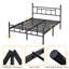 Structure de lit plateforme en métal avec tête de lit et pied de lit de 40 po, structure de lit en acier, aucun sommier requis, assemblage facile-1035351788-1064860797