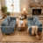 Blue Gray Chenille