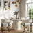 44.9" Round Concrete Finish Dining Table