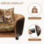 Canapé pour animal de compagnie à imprimé léopard avec coussin rembourré amovible, lit doux pour chien, canapé pour animal de compagnie
