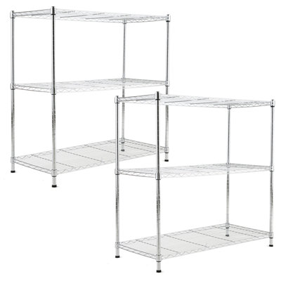 Romanas 3-Shelf Adjustable Rack With Steel Wire Shelves and Liners By Rebrilliant