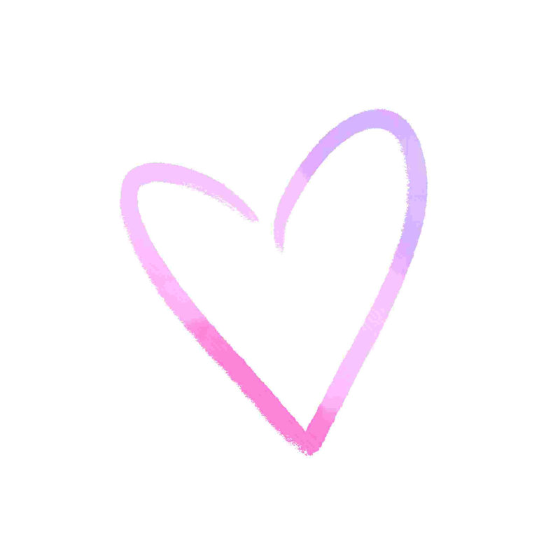 Cœur rosé, H 12 po x l 12 po