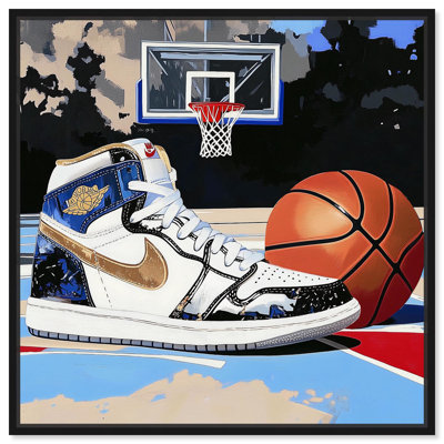 «Basketball Court Blues», art mural par toile 