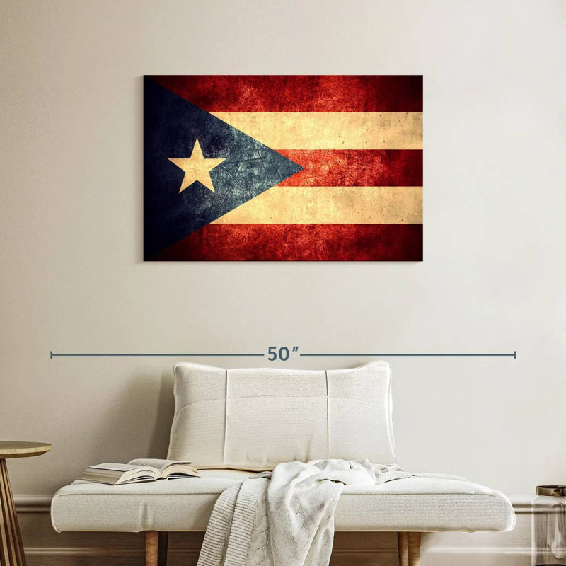 Borges Old Puerto Rican Flag, 24" H x 36" W