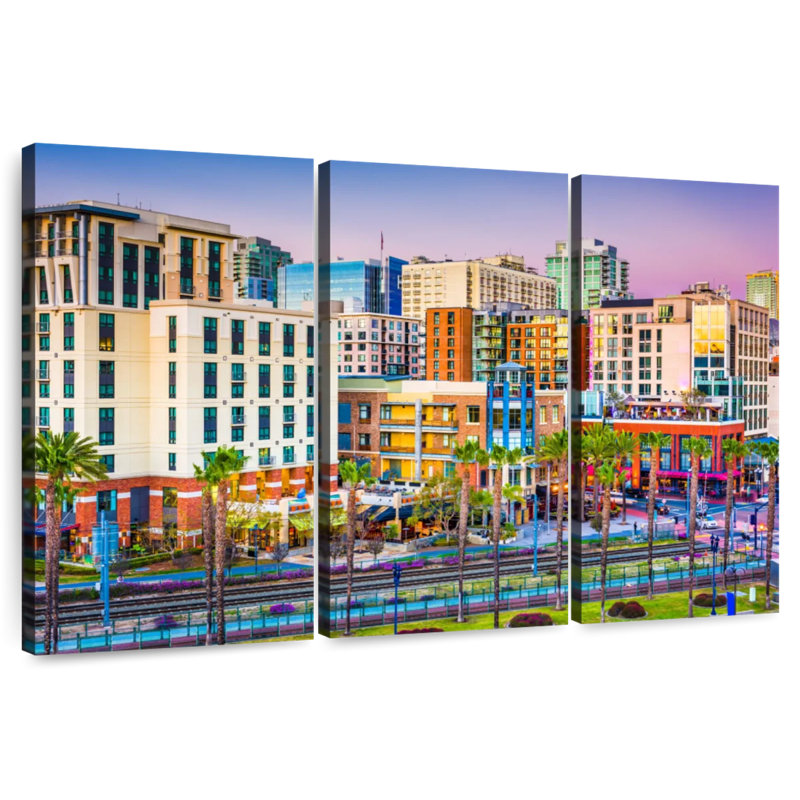 Lilie San Diego, paysage urbain, H 32 po x l 50 po