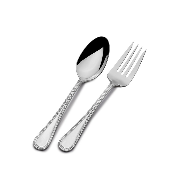 Ensemble de couverts 65 pièces Mikasa Afton avec ustensiles de service, service pour 12, acier inoxydable 18/10