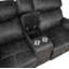 Causeuse inclinable manuelle en microfibre Hirah avec fonction porte-gobelet et port USB intégré