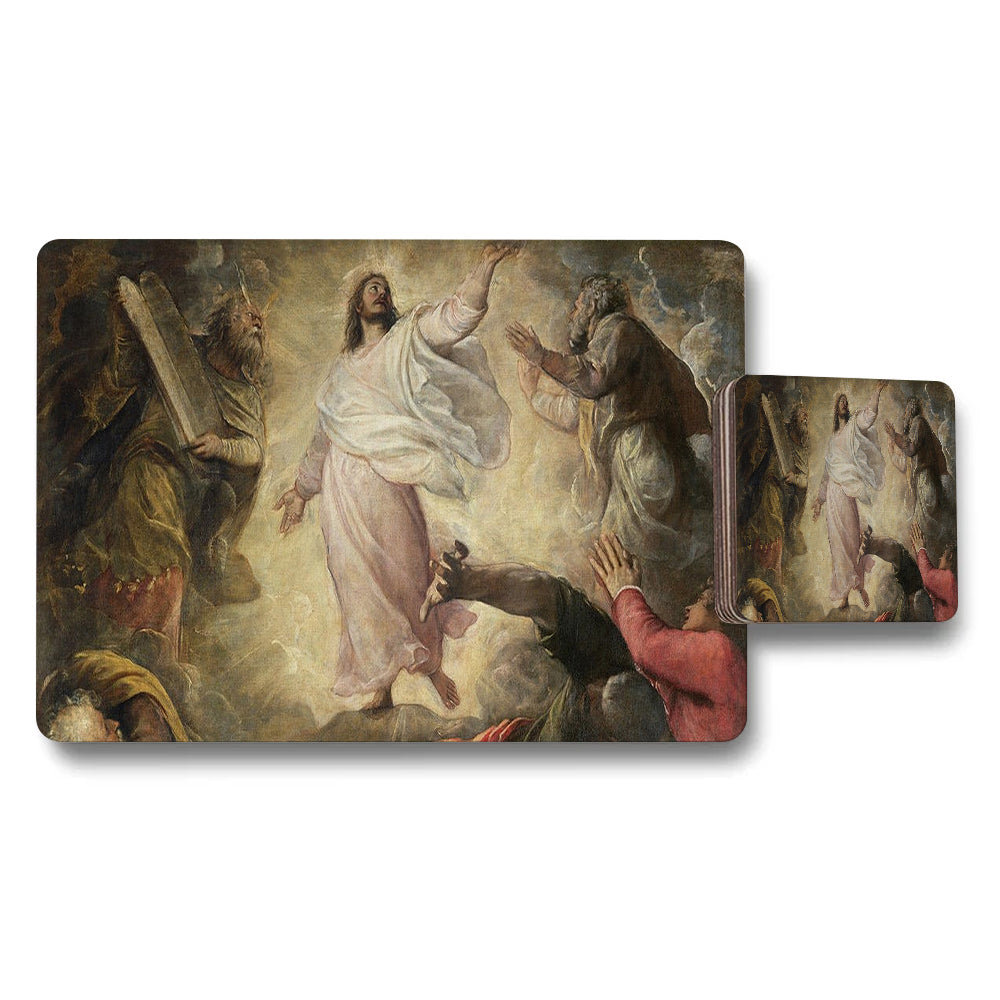 Ascension Of Christ Placemat And Coaster Set For Table Decor