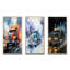 «Semi Truck Midnight Cruiser», 3 pièces sur toile-144070330-144070331