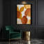 Abstrait aquarelle 91, art mural sur toile brune-43556556
