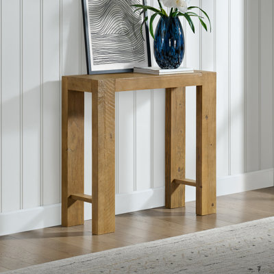 Classic Solid Wood Console Table - 36 Inch Modern Farmhouse Small Entryway Table - Easy Assembly Living Room Furniture for Behind the Couch, Entryway, or Hallway (Oak)