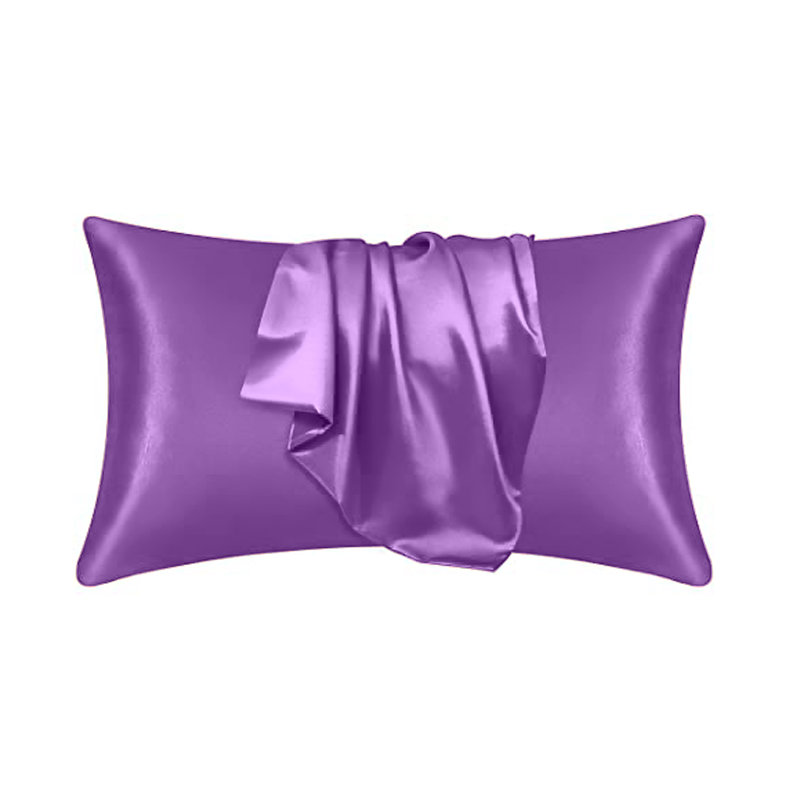 Aieshia 100% Satin Envelope Pillow Case, Purple