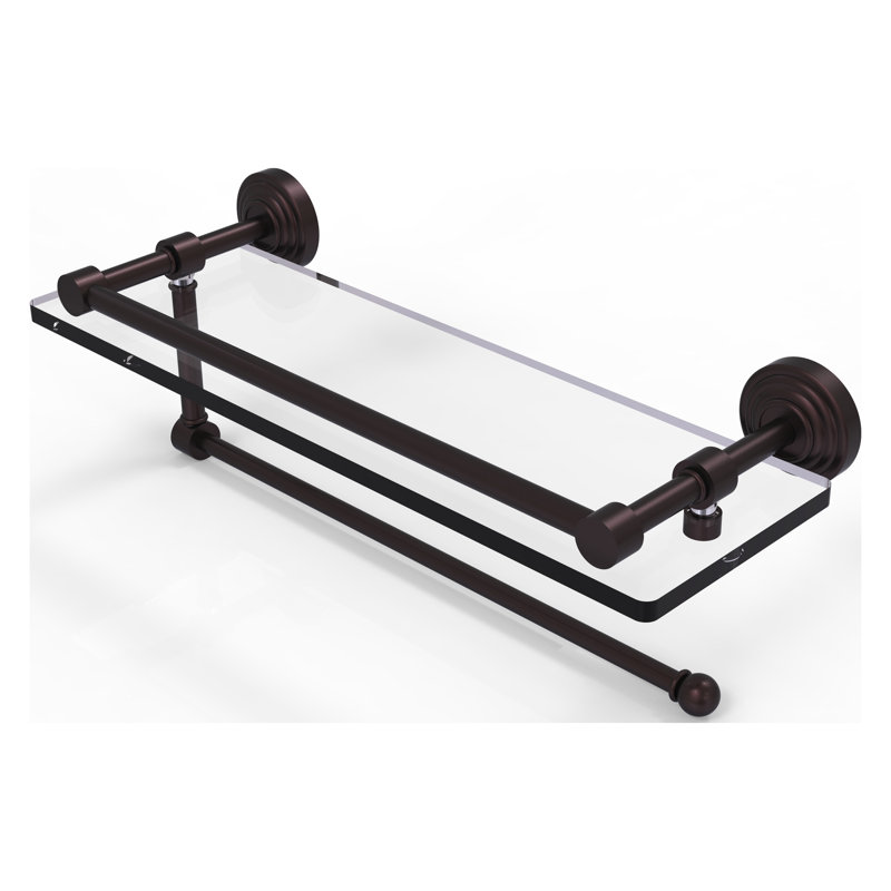 Beresford Bracket Shelf with Towel Bar, Antique Bronze