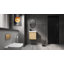 Meuble-lavabo mural en bois 20 po avec lavabo en céramique et armoire de rangement Browm