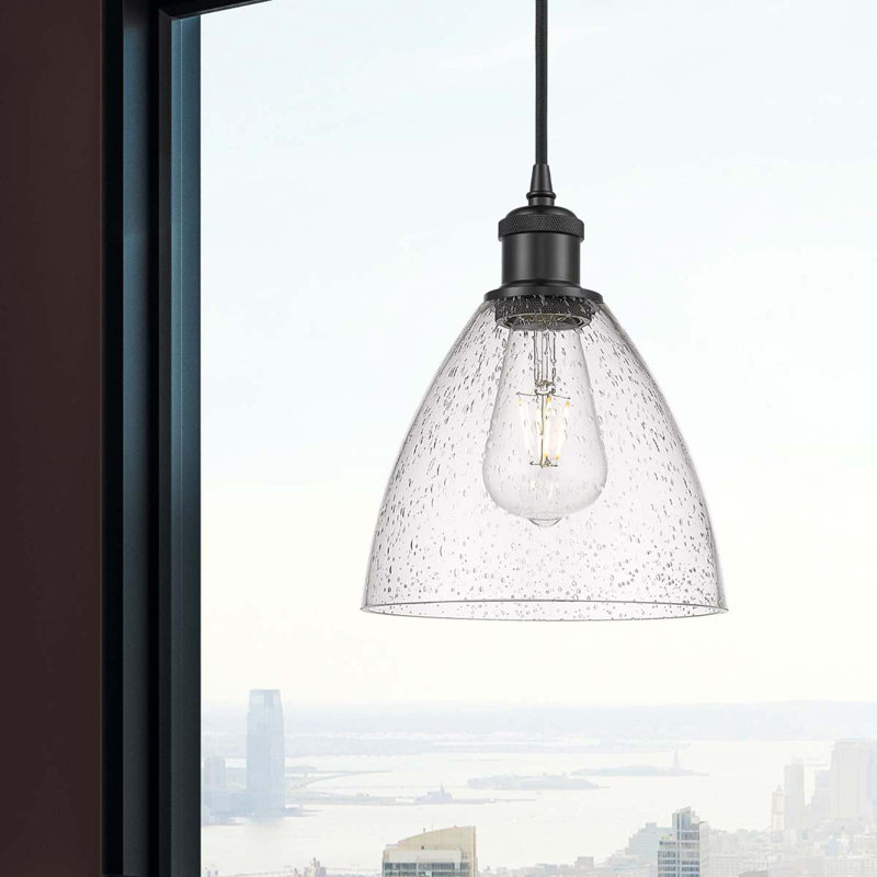 Haide 1 - Light Single Pendant, LED, 11.25" H x 7.5" W x 7.5" D, Matte Black