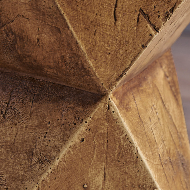 Concrete Side Table With Abstract Fascination - Lightweight Look Accent Feature
