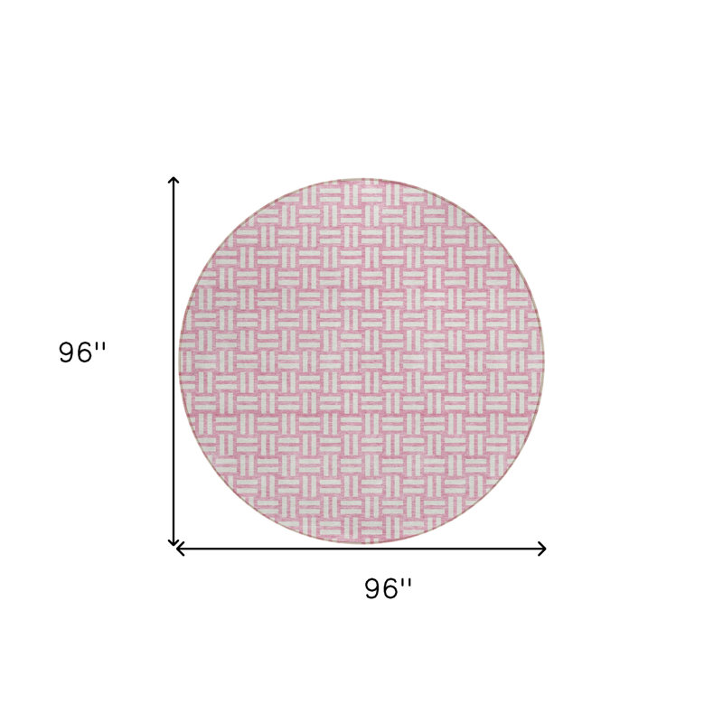 Tapis intérieur lavable rond 8 po