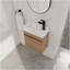 Meuble-lavabo mural 18 po avec lavabo en résine blanche et porte d'armoire à fermeture en douceur 18 po-872271493