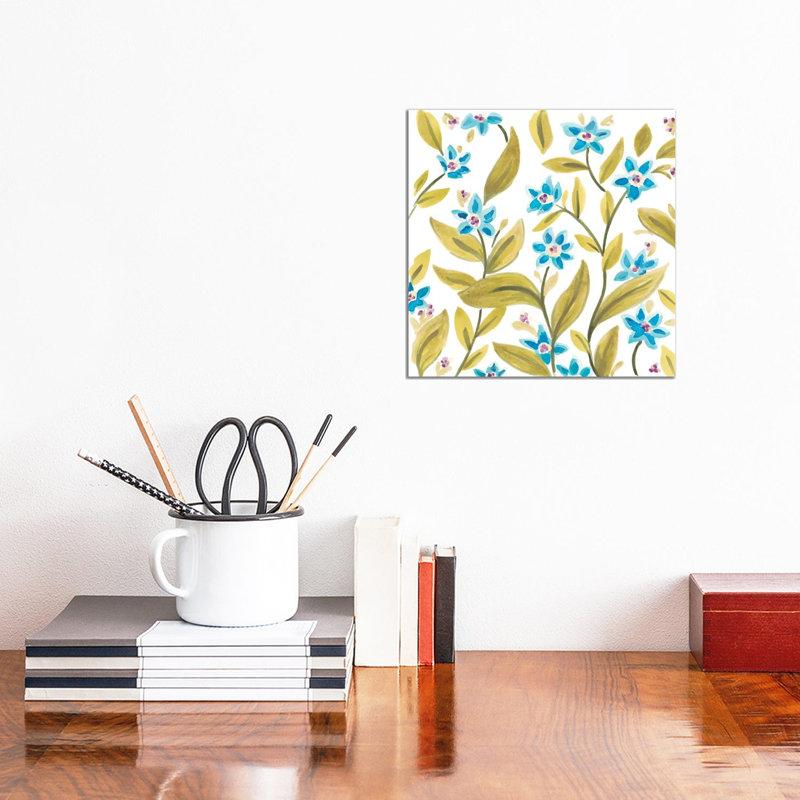Abbey Floral Tiles IV by June Erica Vess - Wrapped Canvas Print, 30.48 cm H x 30.48 cm W