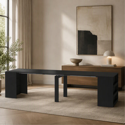 Table de salle à manger extensible pliable pour 1 à 10 personnes, console multifonctionnelle en bois extensible