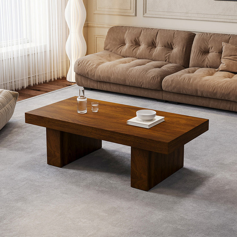 Table basse simple de style nordique, H 15,7 po x L 55,1 po x l 26,8 po, Brun
