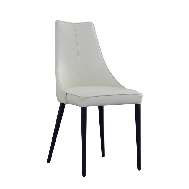 Leather Upholstered Dining Chair, White