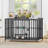 Large Foldable Dog Crate Furniture, Assembly-Free Dog Crate With Adjustable Bowls And Name Tag For Small, Medium, Large Dog-50994929-61016000
