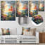 «Tropical Windows View Blooms 3», art mural floral abstrait en métal-1138750570