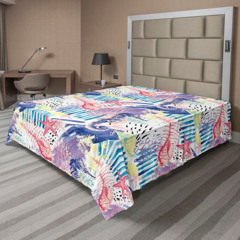Drap plat Ambesonne, King Flat Sheet