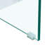 Table basse moderne 43,3 pouces à deux niveaux - verre trempé transparent et texture marbre, design de rangement multifonctionnel. L'étage inférieur comprend un tiroir-1113890087