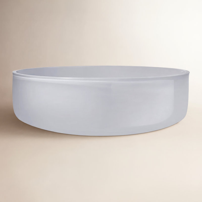 Midnight Serving Bowl, 3.15" H x 8.62" W x 8.62" D, Opal Gray