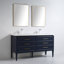 Meuble-lavabo double 61 po avec plateau en résine Alonsa-1366007991-1366007985