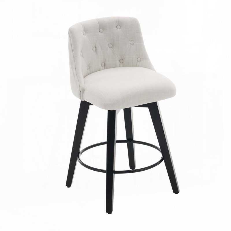 Chaises de comptoir pivotantes, Blanc