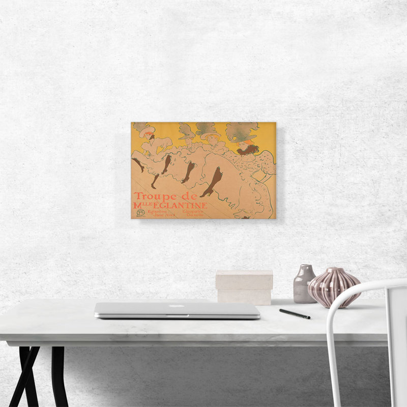«Troupe De Mlle Eglantine 1896» par Henri De Toulouse-Lautrec - reproduction d'art sur toile tendue