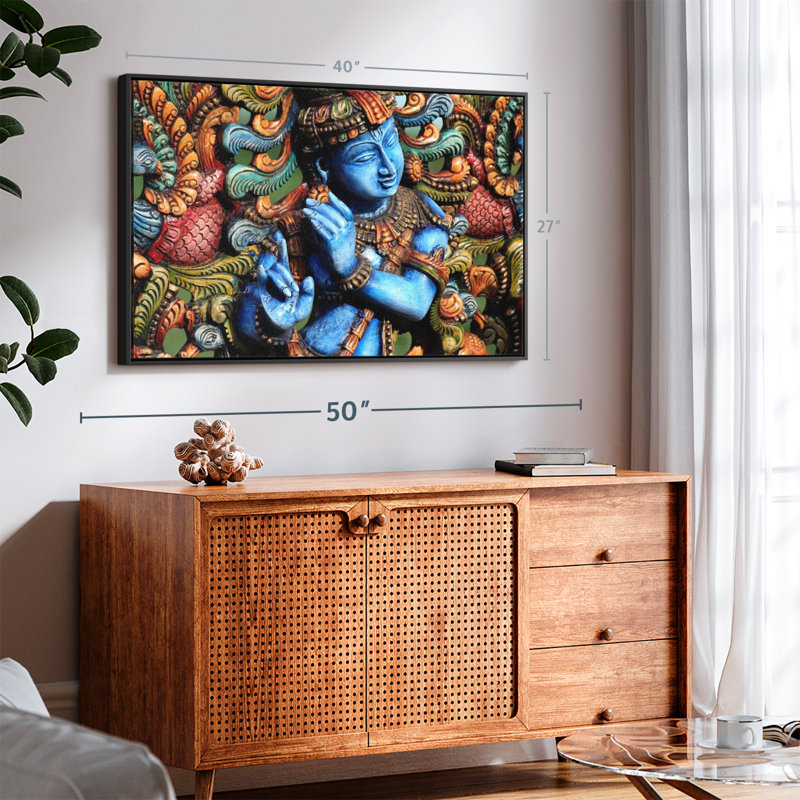 Beautiful Krishna, reproduction sur toile, H 27 po x l 40 po