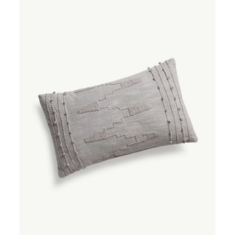 Oreiller Blueloom Wren Dec (12 x 20), curcuma, Gris, 1,18 po x 11 po