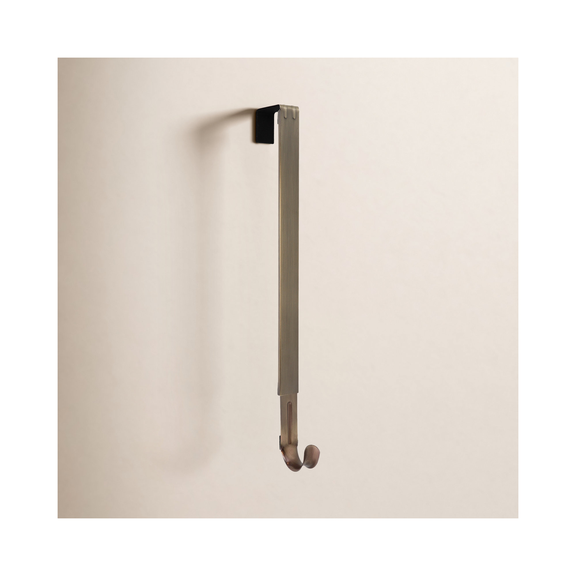 Adapt Adjustable Length Wreath Hanger, Antique Brass, 1