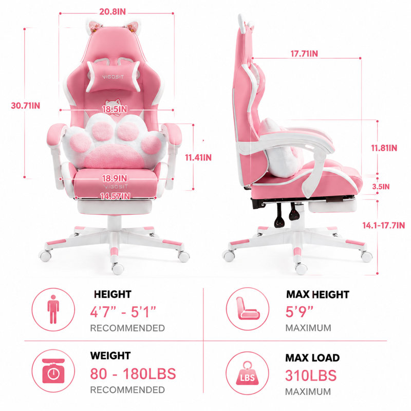 Fauteuil de jeu inclinable ergonomique Cat