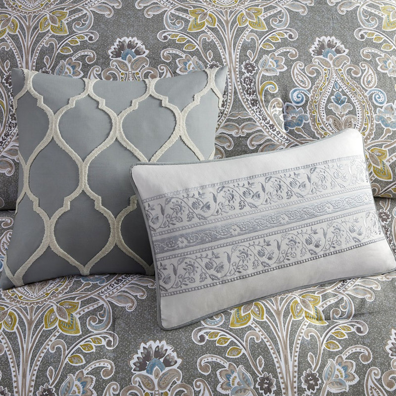 Housse de couette en coton 5 pièces pour lit très grand avec motif et tissus de taille 5
