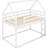 Twin Over House-Shaped Bunk Bed In White, With - Reliable & Practical House , White For A Charming Night-1249333663