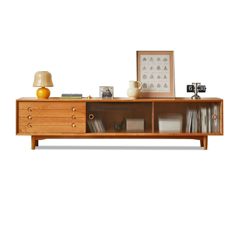 Meuble télé Modern Burlywood, H 15,75 po x L 70,87 po x l 20,08 po