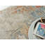 Infinity Power Loomed Wool/Nylon Abstract Area Rug in Ivory/Blue/Terracotta-23913656