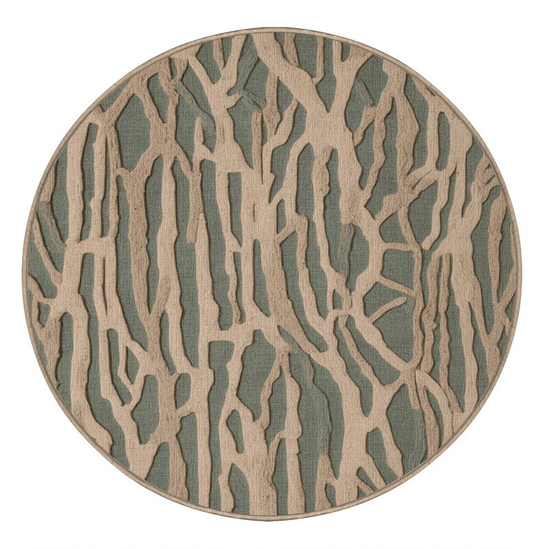  Tapis lavable de labyrinthe de mangrove, Round 6'