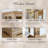  Lighted Display Curio Cabinet, 69" Wood China Display Case with Glass Doors & Adjustable Shelves, Light Bulb Included, Freestanding Tall Wine Storage Rack for Bar and Liquor Storage, Living Room-672673021