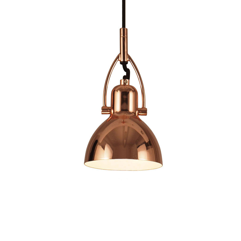 Krauss 1 - Light Single Pendant, Copper, 7.9" H x 8.6" W x 8.6" D